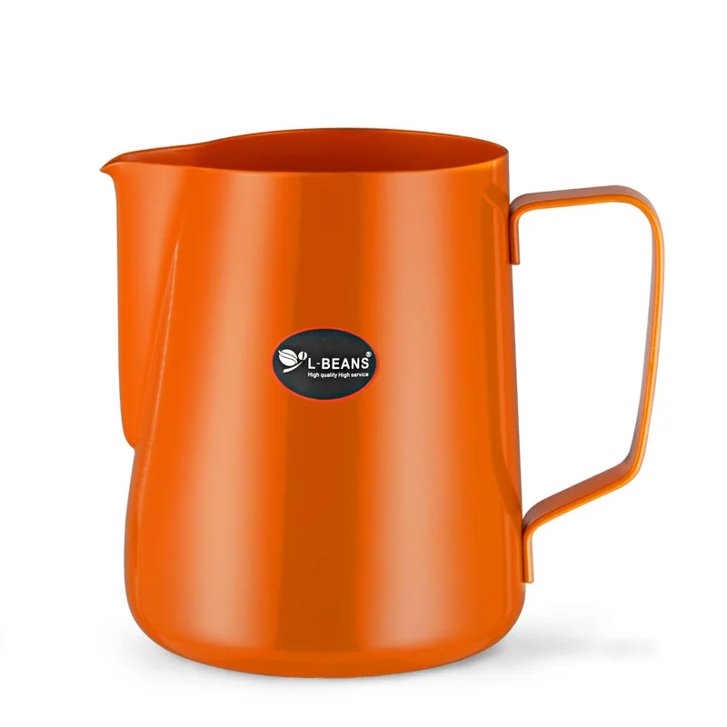 Manufacturers Direct Selling L-BEANS Teflon Steam Pitcher WBC Only Color Coffee Frothing Pitcher 600cc