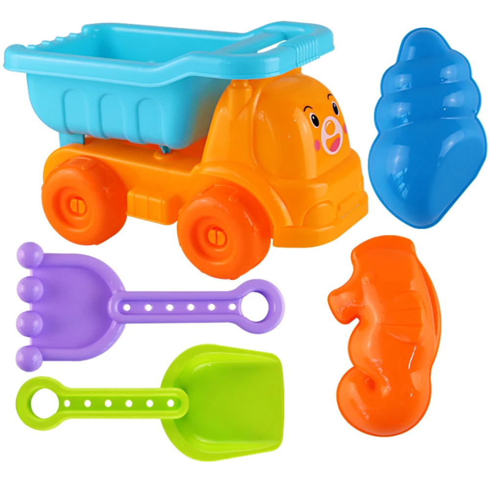 amazing  5PCS Beach Toys Sand Toy Beach Game Funny Plastic Bathing Playing Sandbox Toys Sand Dredging Sand S