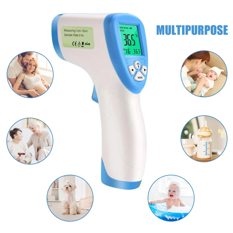 

Infrared Thermometer No-contact Digital Thermometers Forehead Temperature Meter Color Random JDH99