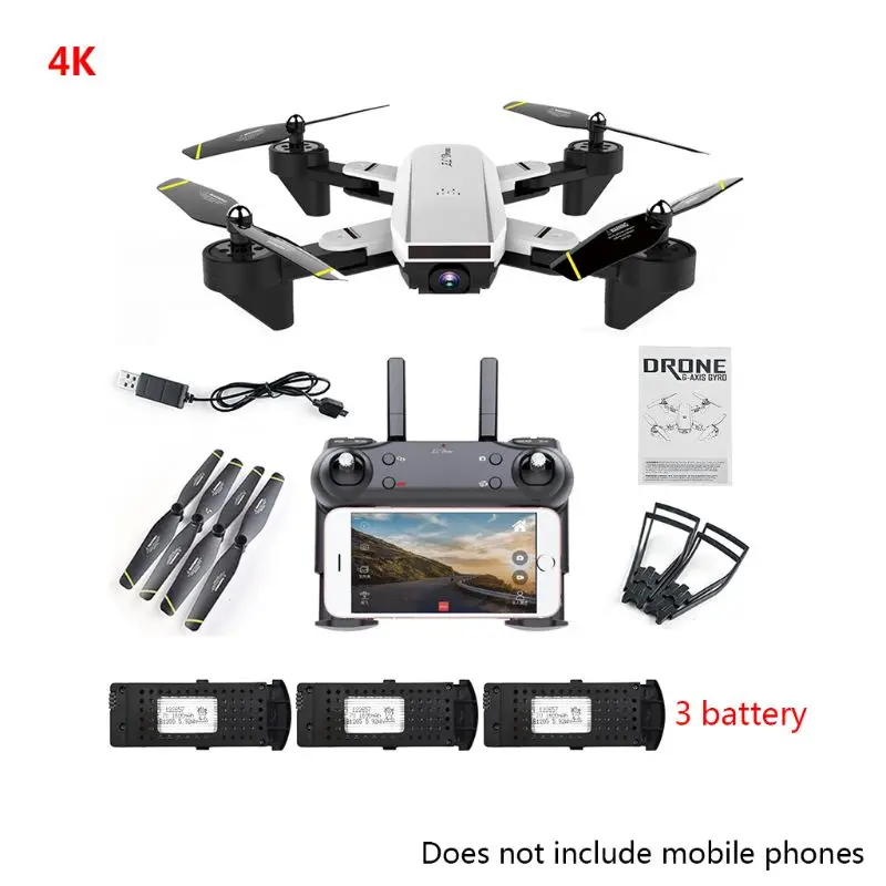 3W SG700-D 4K HD широкоугольный Дрон с камерой позиционирования складной FPV RC Квадрокоптер 24BB - Цвет: 3W