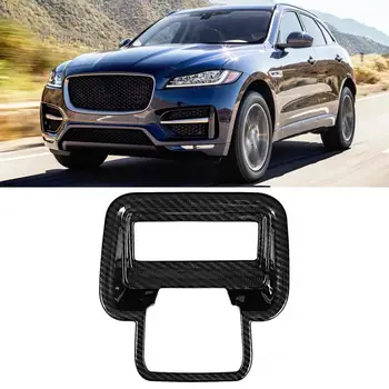 

car accessories interior Car Electronic Hand Brake Tailgate Switch Trim Carbon Fiber Texture Fit for Jaguar E-PACE 18-19