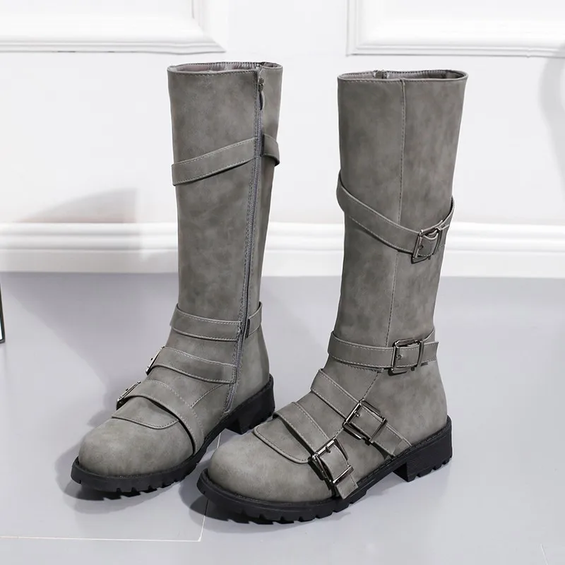 

2020 Autumn & Winter Boots WOMEN'S Shoes Boots Shoes Suede plus Velvet Martin Boots Chunky Heel