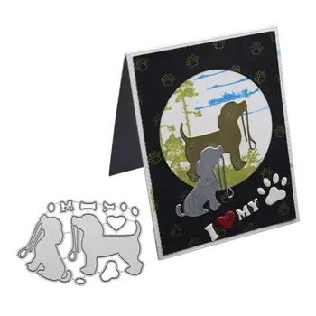 

Cute Dog Metal Cutting Dies Stencil DIY Scrapbooking Album Stamp Paper Card Embossing Craft Decor
