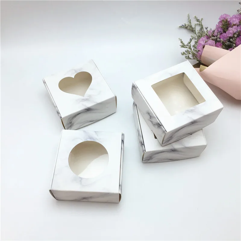 50 шт. 6,5x6,5x3 см подарочные коробки с модным принтом "Handmade with love" бумажные коробки для ювелирных изделий чехол для дисплея с индивидуальным логотипом