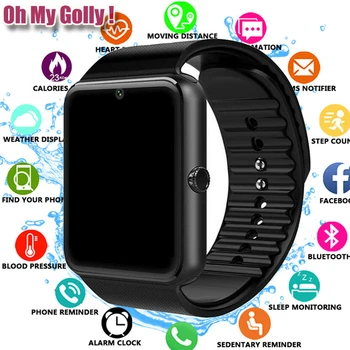 

2020 Bluetooth Smart Watch for Iphone Phone for Huawei Samsung Android Support 2G SIM TF Card Camera GT08 Smartwatch PK X6 Z60