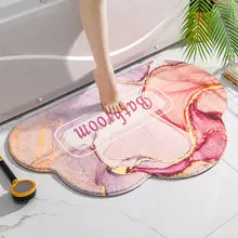 

60x90 Cloud Shaped Carpets for Living Room Flower Printed Parlor Bedroom Chair Rugs Toilet Bath Decorate Non-slip Door Bath Mat