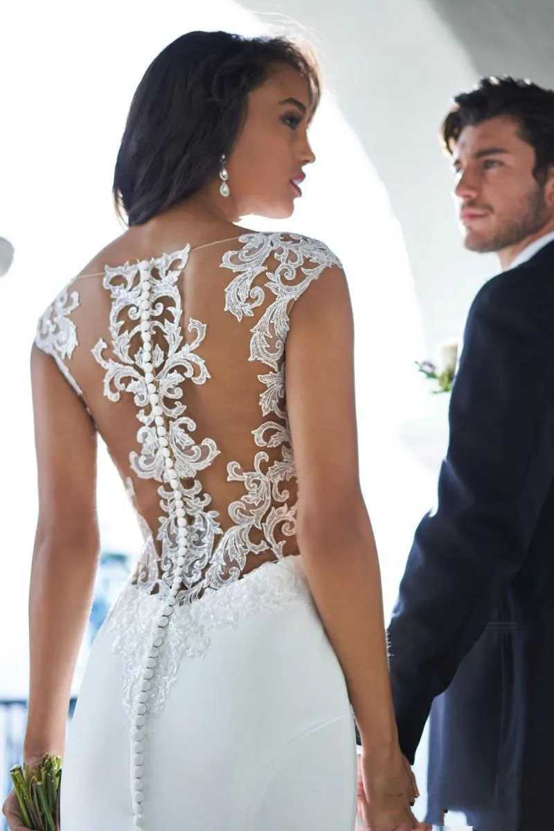 Smileven Русалка свадебное платье кружева Бохо невесты платья Иллюзия vestido de Casamento элегантные свадебные платья