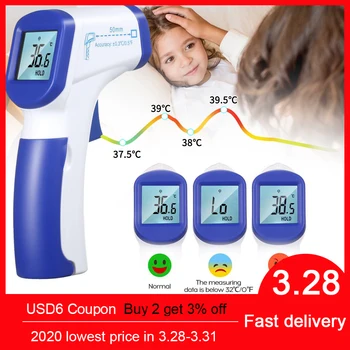 

Non-contact fever alarm function digital infrared baby temperature ear forehead thermometer adult children Household thermometer