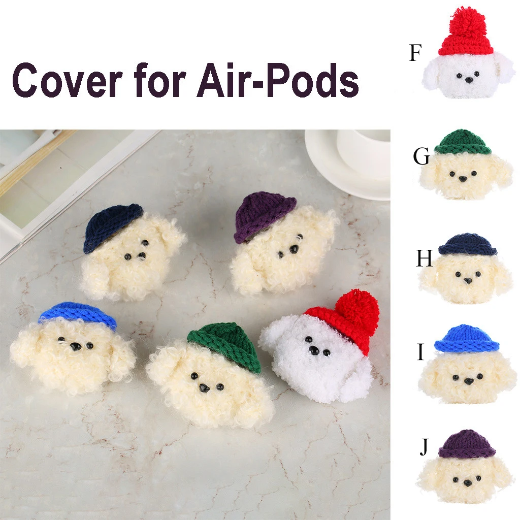Вязаный дизайнерский чехол с животными для Apple Air-Pods 1/2, Bluetooth, беспроводная сумка для наушников, чехол для зарядки, защитный чехол для хранения, 19Ag