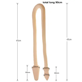 Super Long Anal Plug Dildo Double Ended Dragon Sex Toys For Couples Lesbian Adult Masturbator Dildos For Women Butt Plug 6