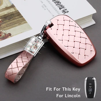 

Smart TPU Car Key Cover Case For Lincoln MKC MKX MKZ 2017 2018 keyfob 4 Button Remote key Pad keychain Auto Decor Accessories