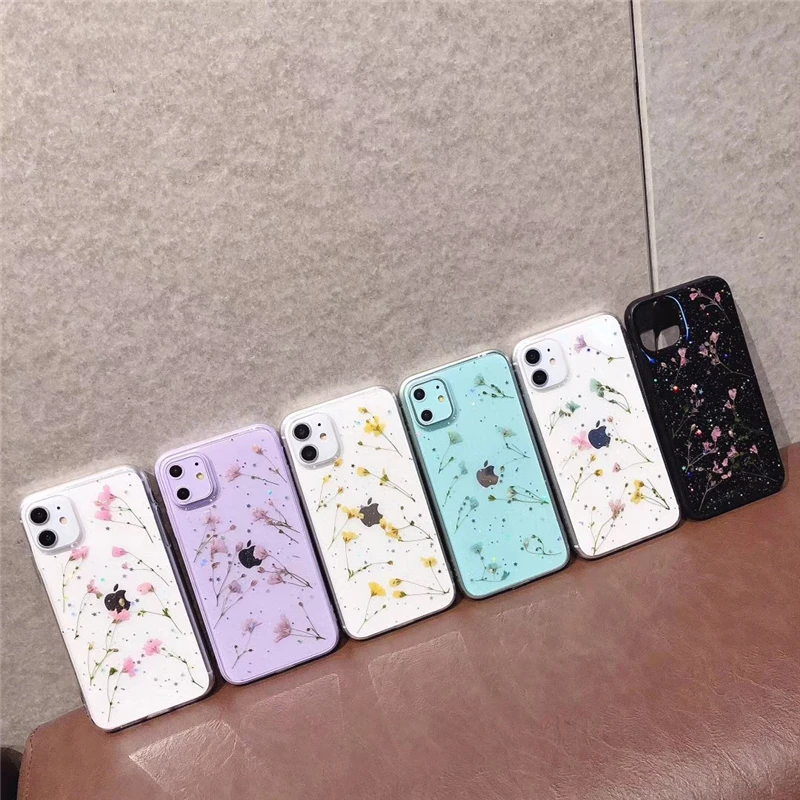 Colorful Flowers Glitter Bling Sequins Case For iphone 11 11Pro Max 8 7 Plus 6S X XS XR Shining Star Phone Soft Cover | Мобильные