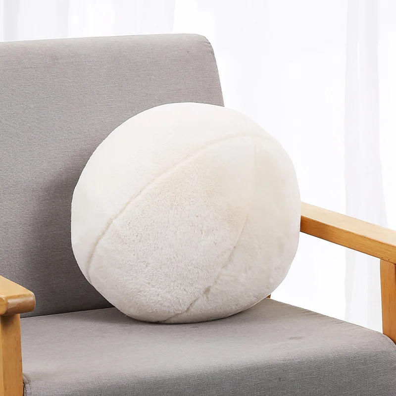 

Bubble Kiss Nordic Velvet Pure Color Round Cushion Morning Ball Home Decorative Office Backrest Cushion Couch Chair Seats Pad
