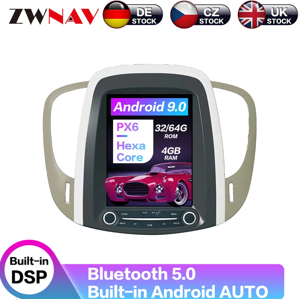 

Carplay DSP Android 9.0 PX6 Vertical Tesla Radio Screen Car Multimedia Player Stereo GPS Navigation For Buick Lacrosse 2009-2012