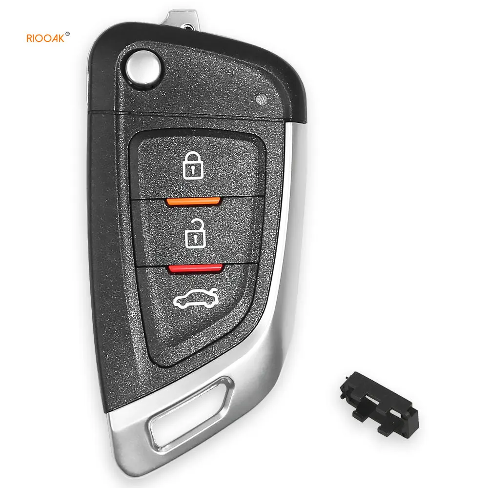 RIOOAK XHORSE XKKF02EN UNIVERSAL REMOTE CAR KEY WITH 3 BUTTONS FOR VVDI KEY TOOL LOCKSMITH TOOLS