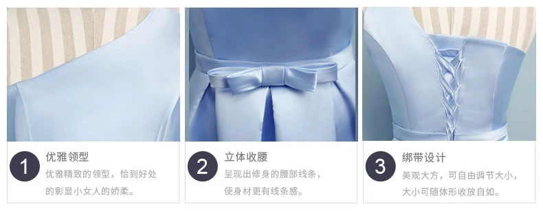 Vestido Azul Marino свадебное платье Элегантное голубое платье для подружки невесты сестры А-силуэт атласное короткое пикантное платье для выпускного короткое платье