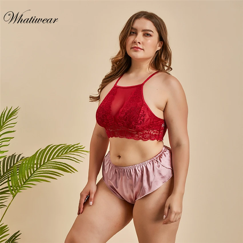 Whatiwear размера плюс цветочные кружева чокер укороченный топ женский сексуальный бюстье бюстгальтер большой размер Bralette Обрезанные Cami Жилет летние короткие топы