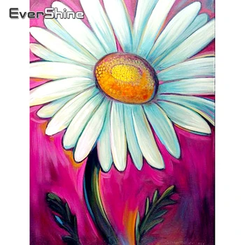 

EverShine Diamond Painting New 2019 Daisy Rhinestones Pictures Full Display Diamond Embroidery Flowers Diamond Mosaic Wall Decor