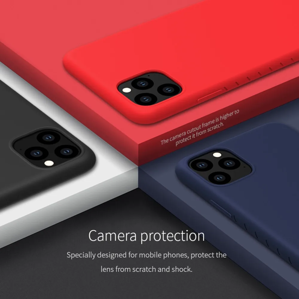 10 шт./лот Nillkin резиновый на резьбе защитный чехол для iPhone 11 pro max прорезиненный ТПУ чехол