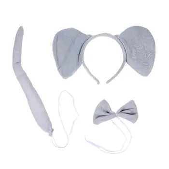

6pcs Ear Hair Band Bow Tie Performance Prop Tail for Halloween