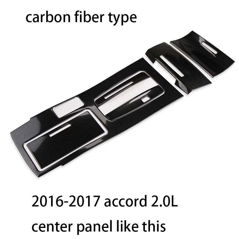 Lsrtw2017 углеродное волокно Автомобильный Центр панель управления планки для honda accord 2012 2013 9th аксессуары для интерьера - Название цвета: 2016-2017 type 4