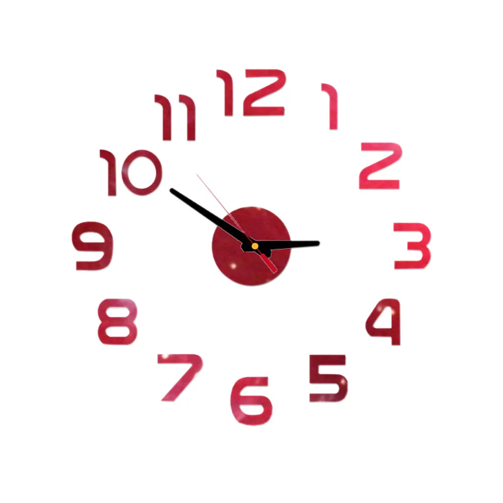 Новые Настенные Часы Horloge DIY настенные часы 3D зеркальная поверхность наклейка для