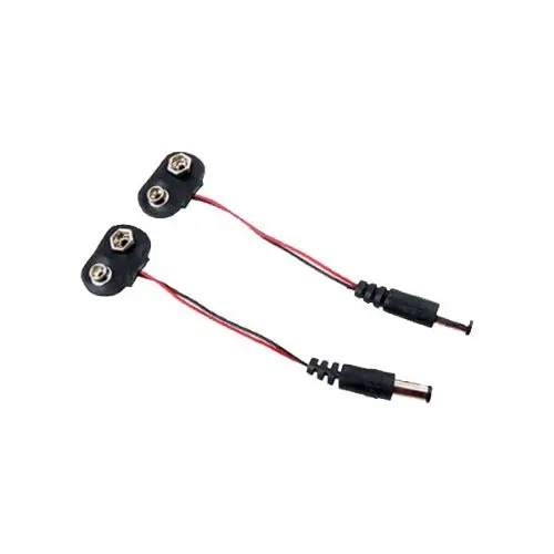 

AAAE Top-2 Pcs 2.1 X 5.5mm Male Dc Plug to 9v Battery Clip