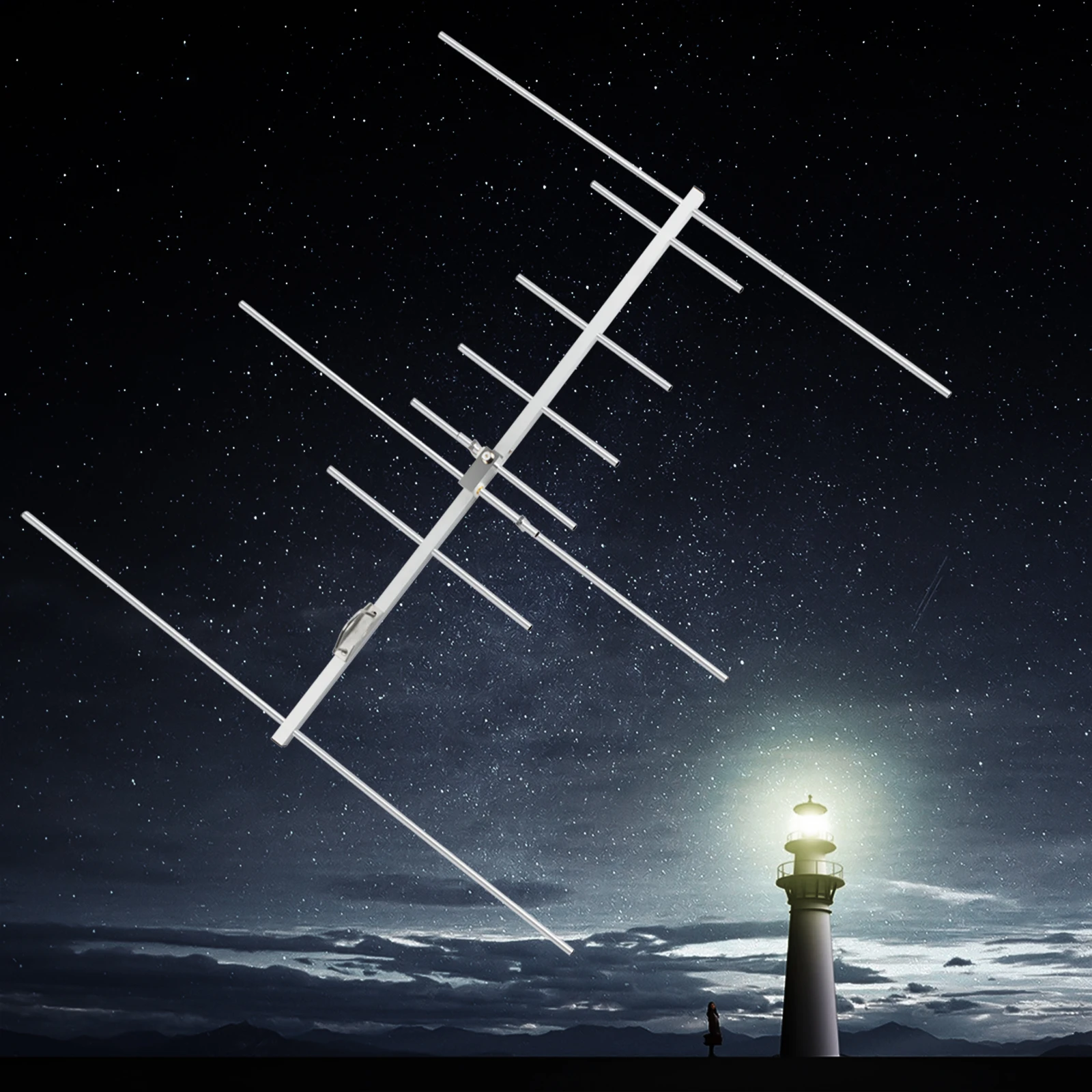 Антенна Yagi Двухдиапазонная VHF/UHF 144/430 МГц наружная антенна с высоким