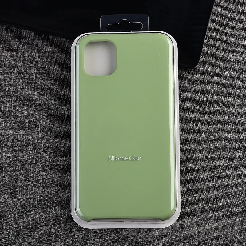 Mint Green Роскошный Официальный чехол для телефона с логотипом для iphone 11 Pro Чехол для Apple 7 8 6 6s Plus X XR XS MAX силиконовые чехлы с жидкостью - Цвет: Mint Green