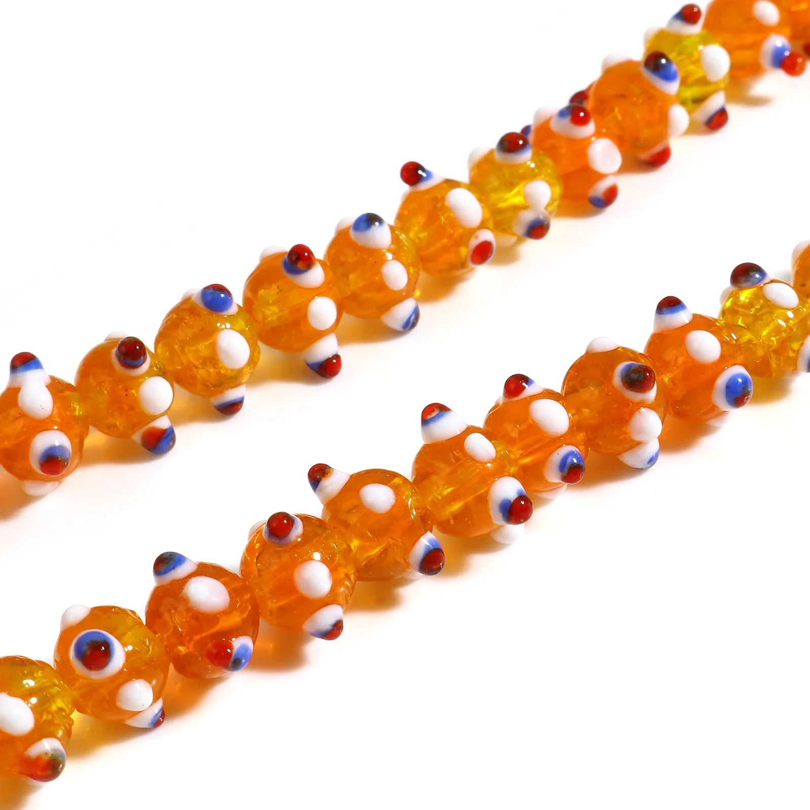 10PCs Multicolor 11mm Murano Glas Perlen Runde Ball Lose Spacer Perlen DIY Herstellung Halskette Armbänder Für Mädchen Frauen schmuck – Detail 8