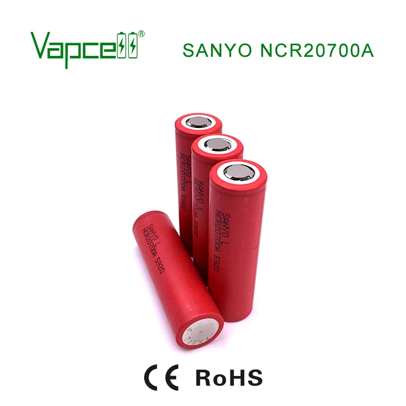 Vapcell NCR20700A 3200mAh 30A перезаряжаемый 3,7 V литиевый 20700 фонарик батарея