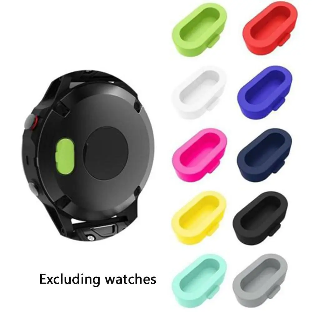 

5 Pcs/Set Silicone Smart Watch Charger Port Cover Protector Anti Dust Plug For Garmin Vivoactive 3 Fenix 5 Charging Port Case