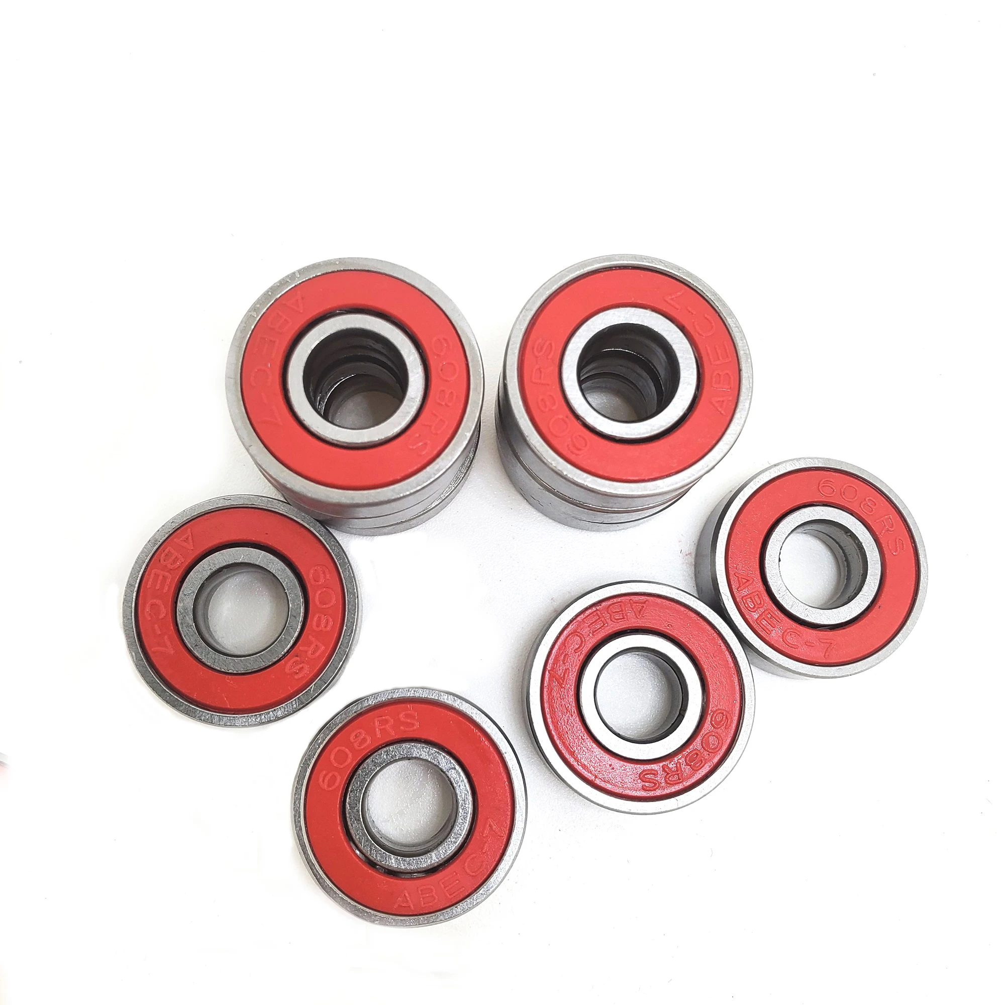 608 2RS 8x22x7mm Red Skateboards Wheels ABEC-7 Miniature Shafts Tool Skate Scooter Steel Bearings 10pcs ball bearings,miniature bearings,mini ball bearing