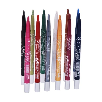 

12 Colors Eye Shadow Lip Liner Eyeliner Eyebrow Pen Makeup