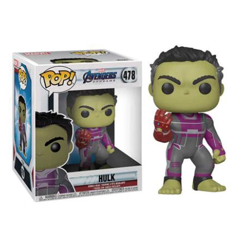 Funko Pop 478 Мстители эндигра Халк фигурка Бесконечность гаунтлет коллекционные игрушки - Цвет: With Box