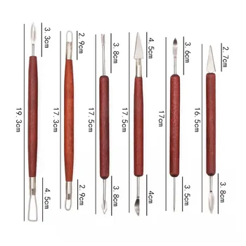 

6 PCS/Set Pottery Ceramics Carving Tools Polymer Clay Modeling Tools Wax Carving Sculpt Tool
