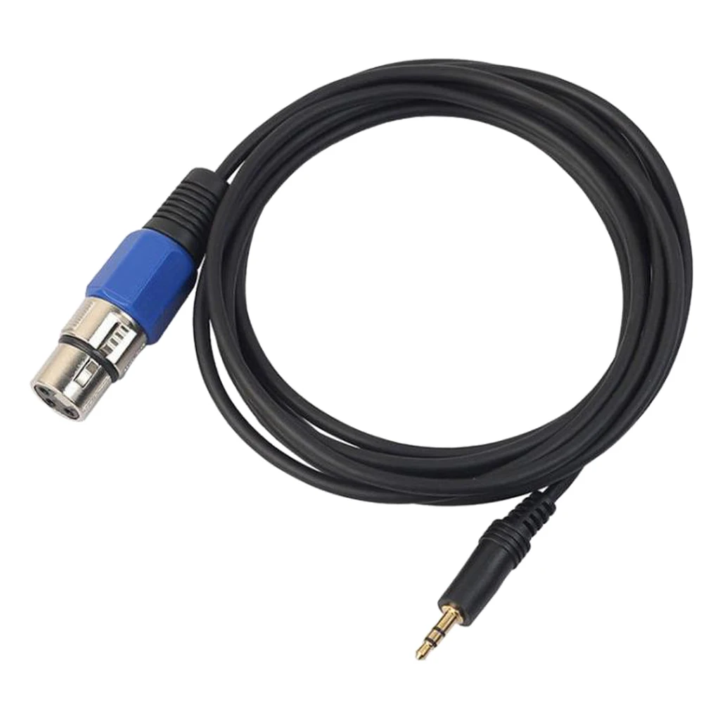 1.5 m 3 Pin XLR Female to 3.5mm Male Stereo Plug-In Audio Conversion Connector Adapter for Microphone Speaker Mixer