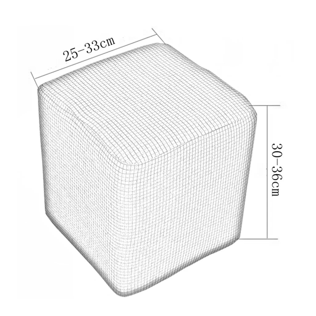 New Solid Stretch Ottoman Slipcover Sofa Footstool Cover Storage Protector 4