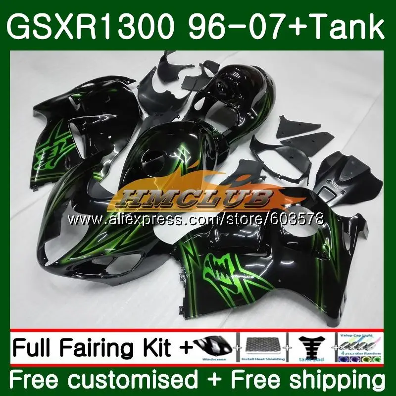 GSXR 1300 для SUZUKI Hayabusa GSXR1300 96 97 98 99 00 01 цвета: зеленый, черный 21CL. 115 GSX R1300 1996 1997 1998 1999 2000 2001 обтекатель - Цвет: No. 1
