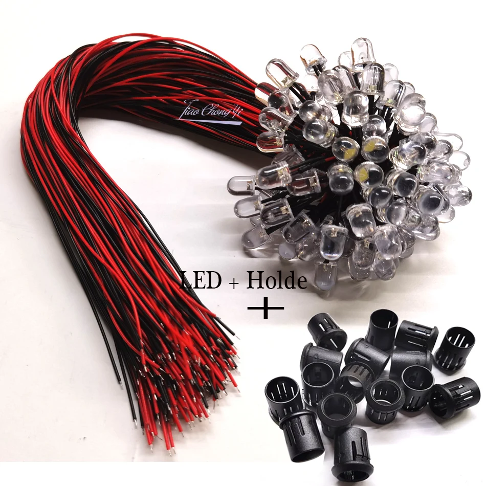 Versatile Multi-Color LED Set with Holders (10-Pack)
