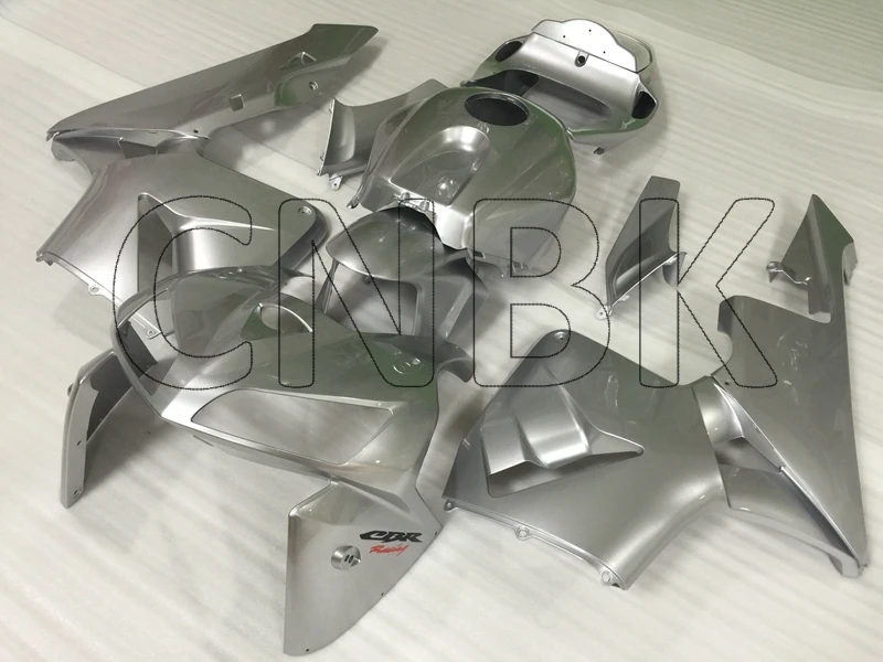 INJECTION mold Для Honda CBR600RR 2005 комплекты кузова для Honda CBR600RR 2006 серебристо-серые комплекты обтекателей, CBR 600 RR 2005-2006 Abs обтекатель - Цвет: INJECTION mold