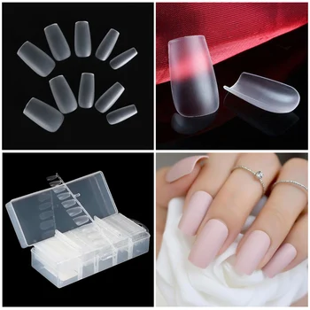 

360 Pcs Ultra Thin Frosted Medium Square Artificial French False Nail Tips Full Cover 12 Sizes