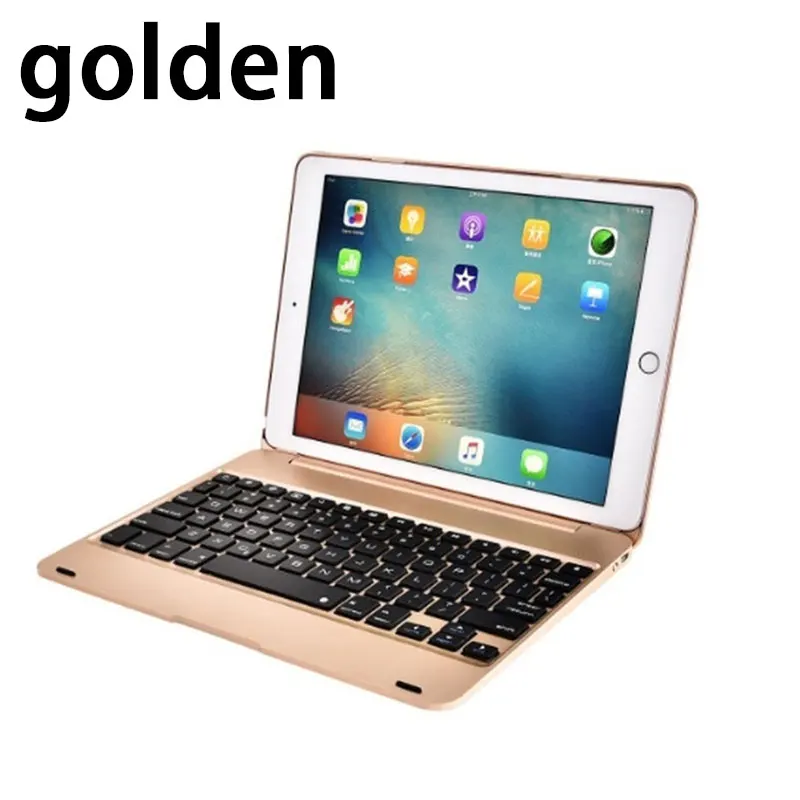 Золотой Для apple IPad Pro 9,7/iPad Air 1/2 Складная Беспроводная клавиатура Bluetooth 78 ключ защитная оболочка может длиться 60 часов - Цвет: Золотой