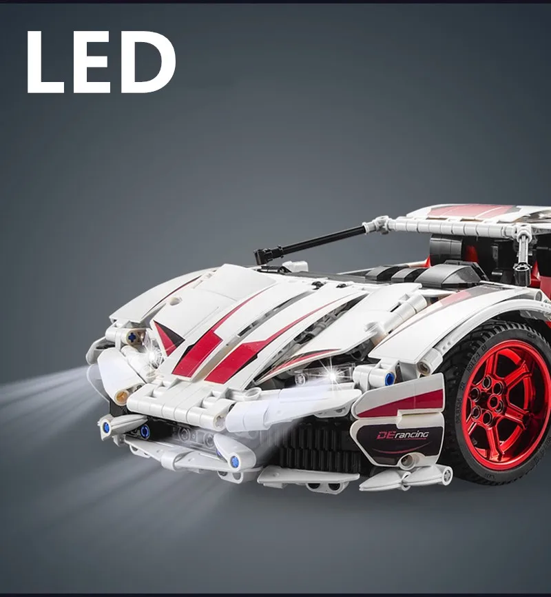RC белый LP610 technic серия скоростной Чемпион Супер гоночный спортивный автомобиль MOC строительный блок модель игрушки для детей рождественские подарки