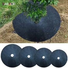 6 Sizes Non-Woven Tree Mulch Ring Weeding Barrier Thickened Protector Mat Plant Cover Anti Grass Gardening Fabric Weed Control