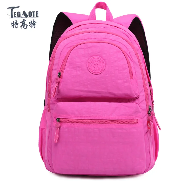 7 TEGAOTE, женский рюкзак для девочек-подростков, нейлоновый Mochila Feminina Escola, Женский Школьный Рюкзак Для Путешествий, Классическая сумка - Цвет: 7