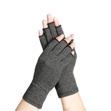 Компрессионные перчатки на пол пальца перчатки при артрите Велоспорт Фитнес облегчение боли в руке перчатки терапия соединение фитнес перчатки