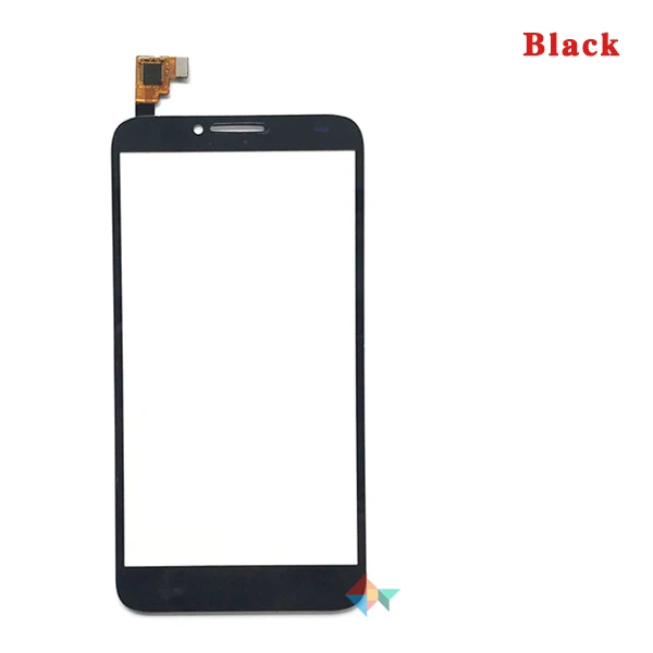 10 шт./лот высокое качество 5," для Alcatel One Touch Idol 2 6037 OT6037 сенсорный экран дигитайзер Переднее стекло объектив сенсорная панель - Цвет: Black