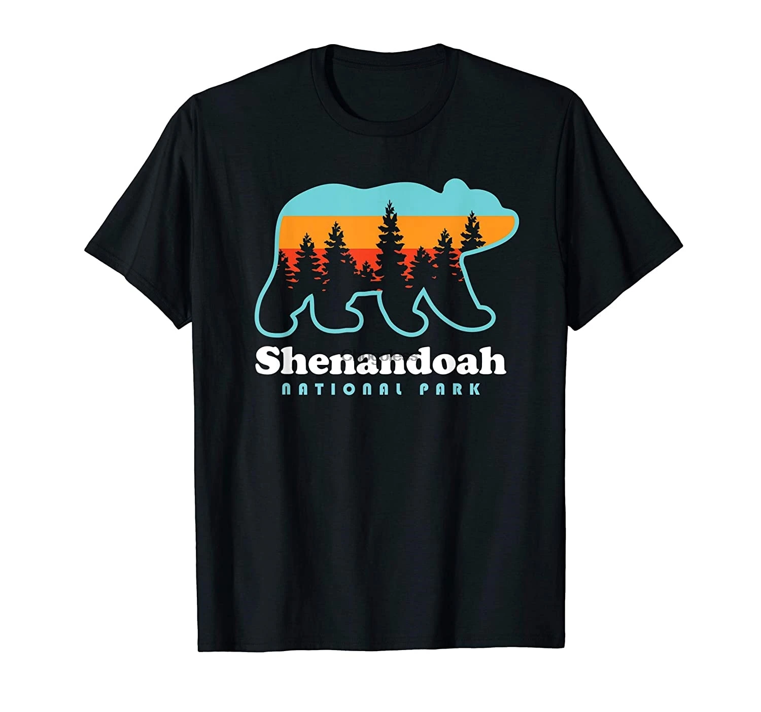 Футболка с изображением национального парка Shenandoah-Bear Shenandoah |