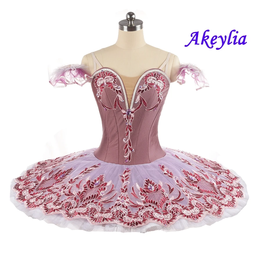 Grape Ballet Tutu professional womens ballet costume competition Stage dress violet girls Ballet Pancake Tutu dark purple